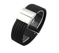 NFJNFCF Correa de reloj de silicona sin polvo compatible con Seiko No. 5 Correa de goma Ber Seiko5 Pilot Water Ghost Watch Band a prueba de sudor 18 20 22 24 mm(Black-Steel-Z13,24mm)
