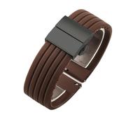NFJNFCF Correa de reloj de silicona sin polvo compatible con Seiko No. 5 Correa de goma Ber Seiko5 Pilot Water Ghost Watch Band a prueba de sudor 18 20 22 24 mm(Brown-Black-Z13,18mm)