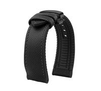 NFJNFCF Correa de reloj impermeable con parte inferior de goma de nailon de 20 mm, 22 mm, 23 mm, 24 mm, compatible con Longines IWC Pilot Mark 18, compatible con la correa de reloj de la serie Seiko O