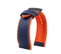 NFJNFCF Correa de reloj impermeable con parte inferior de goma de nailon de 20 mm, 22 mm, 23 mm, 24 mm, compatible con Longines IWC Pilot Mark 18, compatible con la correa de reloj de la serie Seiko O