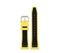 NFJNFCF Correa de silicona a juego de 21 mm y 22 mm compatible con el IWC Pilot Porto Fino Portuguese Little Prince Mark XVIII, correa de silicona resistente al agua.(Yellow sk,21mm)