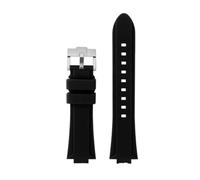 NFJNFCF Correa de silicona modificada compatible con Casio EFR-S108D, EFS-S570, ECB-10YDC, accesorios for relojes deportivos.(Black silver pin,EFR-S108D)
