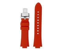 NFJNFCF Correa de silicona modificada compatible con Casio EFR-S108D, EFS-S570, ECB-10YDC, accesorios for relojes deportivos.(Red silver,ECB-10YDC)