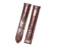 NFJNFCF Negro Azul Marrón Correa de liberación rápida de 19/20/21 mm Compatible con Omega De Ville Seamaster Cierre desplegable de acero sólido Diseño de textura de bambú(Brown-No Buckle,20mm)