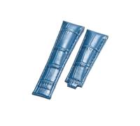 NFJNFCF Pulsera compatible con Rolex SUBMARINER Yacht-Master DAYTONA GMT Correa de cuero for hombre Accesorios de reloj de 20 mm(Blue-no buckle)