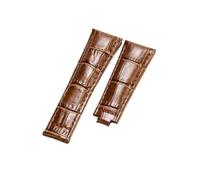 NFJNFCF Pulsera compatible con Rolex SUBMARINER Yacht-Master DAYTONA GMT Correa de cuero for hombre Accesorios de reloj de 20 mm(Brown-no buckle)