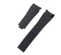 NFJNFCF Reloj de goma de 20 mm y 21 mm compatible con Rolex Black Green Blue Water Ghost Ditongna GMT RUBBER B Cadena de reloj de silicona resistente al agua(Black no clasp,20mm)