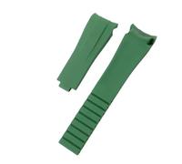 NFJNFCF Reloj de goma de 20 mm y 21 mm compatible con Rolex Black Green Blue Water Ghost Ditongna GMT RUBBER B Cadena de reloj de silicona resistente al agua(Green no clasp,20mm)