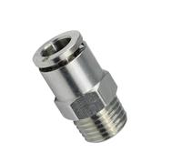 NFJNFCF Varios M5 M6 1/8 "1/4" 3/8 "1/2" BSP macho hembra codo mamparo latón neumático empuje for conectar la válvula de ajuste de aire(Brass-PC,4-02)