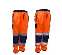 NFK TEXTILE 100% poliéster Hi Viz Pantalones de trabajo para hombre Pantalones reflectantes de seguridad Ropa de trabajo Hi Viz Pantalones para hombres Trabajo Utilidad Seguridad Jogger Pantalones de