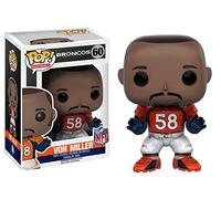 NFL 3 Funko Pop! Vinylfigur Von Miller - (Broncos) - Figura de Vinilo Coleccionable - Idea de Regalo - Mercancia Oficial - Juguetes para Niños y Adultos - Ad Icons Fans