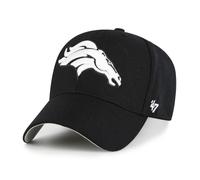 '47 NFL Denver Broncos MVP Gorra de béisbol unisex, cierre de velcro ajustable, talla única, logotipo del equipo, color negro, Negro , Talla única