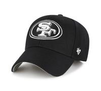 '47 NFL San Francisco 49ers MVP Gorra de béisbol unisex con cierre de velcro ajustable, talla única, logotipo del equipo, color negro, Negro , Talla única