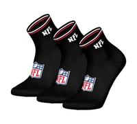 NFL Calcetines unisex con logotipo de Cuarter Shield, paquete de 3, Negro , 39-42