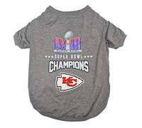 NFL - Camiseta Deportiva Duradera para Mascotas del Campeonato de los Kansas City Chiefs del Super Bowl LVII 2023, Talla XS. *Camiseta de edición Limitada para Perros y Gatos