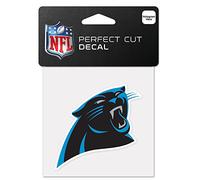 NFL Carolina Panthers 63039012 Calcomanía de color de corte perfecto, 4 pulgadas x 4 pulgadas, negro