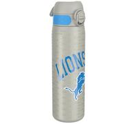 NFL Detroit Lions Botella De Agua De Acero Ligera, 600 ml/20 oz, Sin Aislamiento, A Prueba De Fugas, Fácil De Abrir, Cierre Seguro, Apta Para Lavavajillas, Tapa Abatible, Cabe En Portavasos