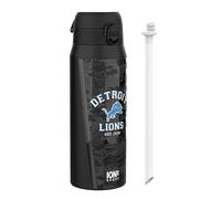 NFL Detroit Lions Botella Térmica Con Pajita Extraíble, 750ml/24oz, Aislada, A Prueba De Fugas, Fácil De Abrir, Cierre Seguro, Apta Para Lavavajillas, Tapa Abatible, Ideal Para Deportes