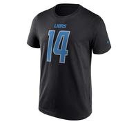 NFL Detroit Lions Name and Number Graphic Amon-Ra St. Brown #14 Camiseta negra, Negro , M