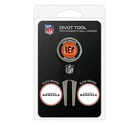 NFL Divot Tool Pack con 3 Pelota de Golf Marcadores, 30645, Cincinnati Bengals