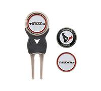 NFL Divot Tool Pack con 3 Pelota de Golf Marcadores, 31145, Houston Texans, Talla única