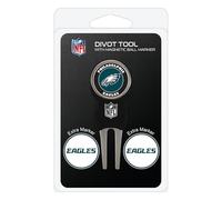 NFL Divot Tool Pack con 3 Pelota de Golf Marcadores, 32245, Philadelphia Eagles, Talla única
