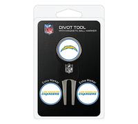 NFL Divot Tool Pack con 3 Pelota de Golf Marcadores, 32645, San Diego Chargers, Talla única