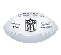 Wilson NFL Duke Metallic Edition Balón de fútbol Americano, Cuero Compuesto, Tamaño Oficial, Plata, WTF1827XB