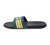 NFL fútbol para hombre Logo del equipo Legacy rayas deporte ducha Slide Flip Flop sandalias, Large (11-12), Green Bay Packers