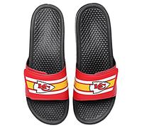 NFL fútbol para hombre Logo del equipo Legacy rayas deporte ducha Slide Flip Flop sandalias, Large (11-12), Kansas City Chiefs