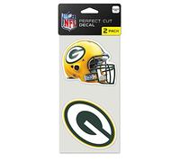 NFL Green Bay Packers 47568011 Calcomanías de corte perfecto (juego de 2), 4 pulgadas x 4 pulgadas