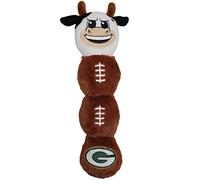 NFL Green Bay Packers Cow Mascot Toy for Pets. Plush Dog Toy with 4 Inner SQUEAKERS. 18" Long Dog Toy
