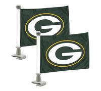 NFL Green Bay Packers - Juego de 2 banderas, diseño de Ambassador Stylegreen Bay Packers, 2 piezas, estilo embajador, color de equipo, talla única
