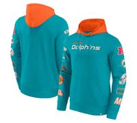 NFL Hoody Miami Dolphins Fleece Patched Out Kaputzenpullover suéter con capucha