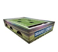 NFL Indianapolis Colts - Rascador de gato para estadio de fútbol para gatos Find & Play Cat Box. Juguete para el día del juego con 2 bolas de cascabel para gatos
