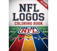 NFL Logos Coloring Book: 32 American Football Logos to Color with Fun Trivia, Easy Designs for Kids, Teens, and Football Fans, Perfect Gift for Sports Lovers