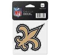NFL New Orleans Saints 63056011 - Calcomanía de color de corte perfecto, 4 x 4 pulgadas, color negro