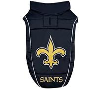 NFL New Orleans Saints - Chaleco Acolchado para Perros y Gatos, Talla: Grande. con Licencia, Acogedor, Impermeable, Resistente al Viento, Abrigo cálido para Perros y Gatos pequeños, medianos, Grandes