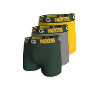 NFL Packers 3pk Boxers Green-Grey-Yellow -M