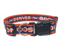 NFL PET Collar de perro Denver Broncos, collar grande de equipo de fútbol para perros y gatos. Un collar brillante y colorido para perros y gatos con licencia de la NFL