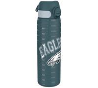 NFL Philadelphia Eagles Botella De Agua De Acero Ligera, 600 ml/20 oz, Sin Aislamiento, A Prueba De Fugas, Fácil De Abrir, Cierre Seguro, Apta Para Lavavajillas, Tapa Abatible, Cabe En Portavasos