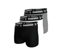 NFL Raiders 3pk Boxers Black-White-Grey -L