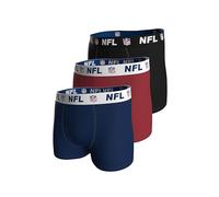 NFL Calzoncillos Tipo bóxer para Hombre, 3 Unidades, Color Azul Marino, Rojo y Negro, Talla L EU