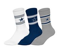 NFL Unisex Calcetines, 3er Paquete - Equipos, 3Pack Crew Fútbol, Logo, Ba