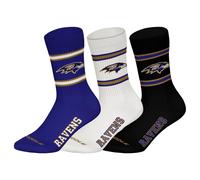 NFL Unisex Calcetines, 3er Paquete - Equipos, 3Pack Crew Fútbol, Logo, Ba