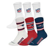 NFL Unisex Calcetines, 6er Paquete - Equipos, 6Pack Crew Fútbol, Logo, Ba
