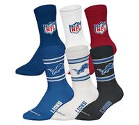 NFL Unisex Calcetines, 6er Paquete - Equipos, 6Pack Crew Fútbol, Logo, Ba