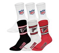 NFL Unisex Calcetines, 6er Paquete - Equipos, 6Pack Crew Fútbol, Logo, Ba
