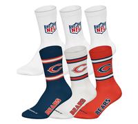 NFL Unisex Calcetines, 6er Paquete - Equipos, 6Pack Crew Fútbol, Logo, Ba