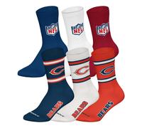 NFL Unisex Calcetines, 6er Paquete - Equipos, 6Pack Crew Fútbol, Logo, Ba